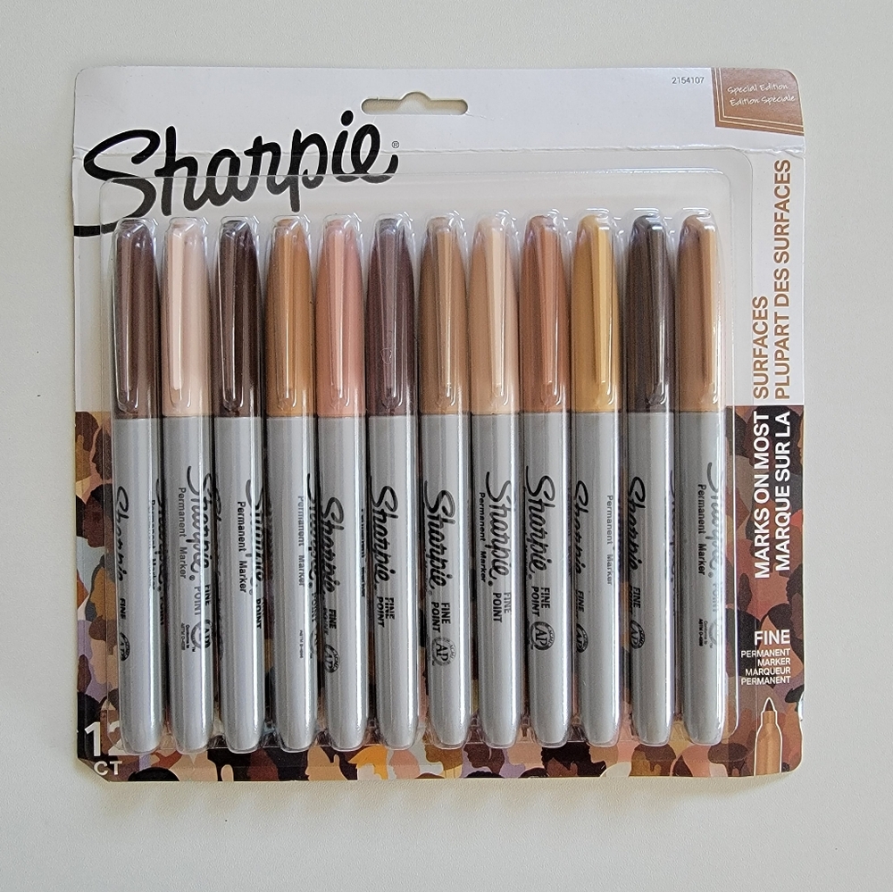 Sharpie 12pk Permanent Markers Fine Tip Portrait Colors